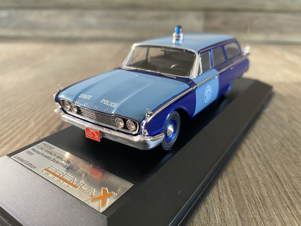 1/43 PREMIUM X 1960 FORD RANCH WAGON MASSACHUSETTS STATE POLICE TROOPER3