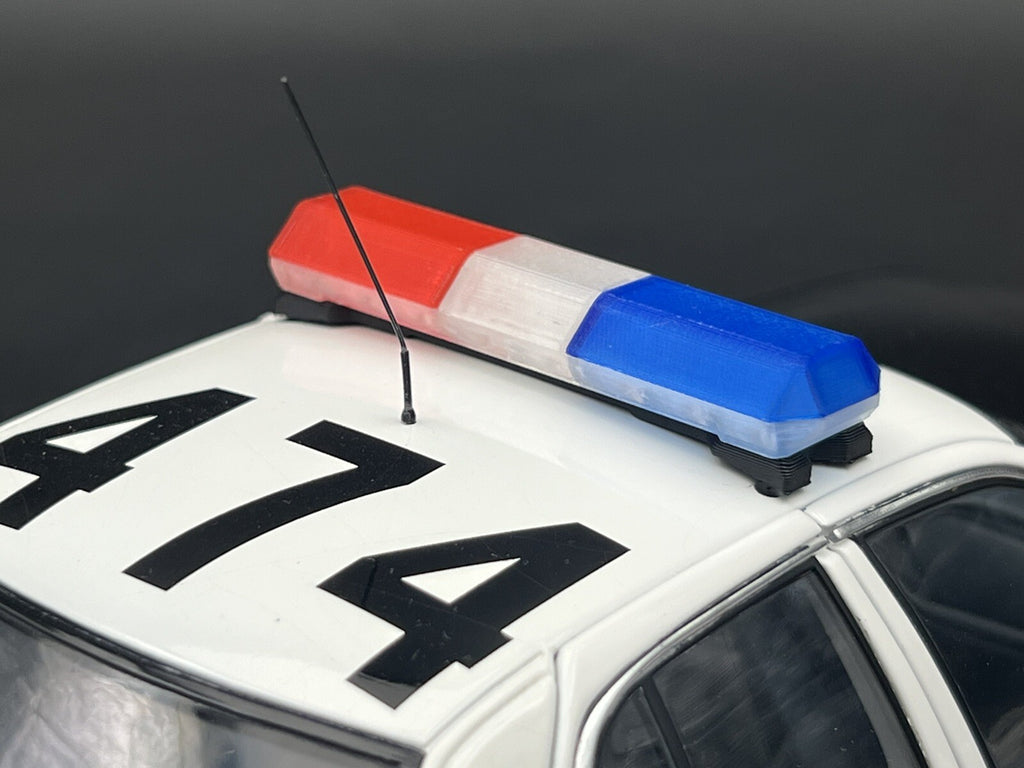 1/18 Scale Blue Clear Red Code 3 MX7000 Lightbar LAPD LASD Sheriff State Police3