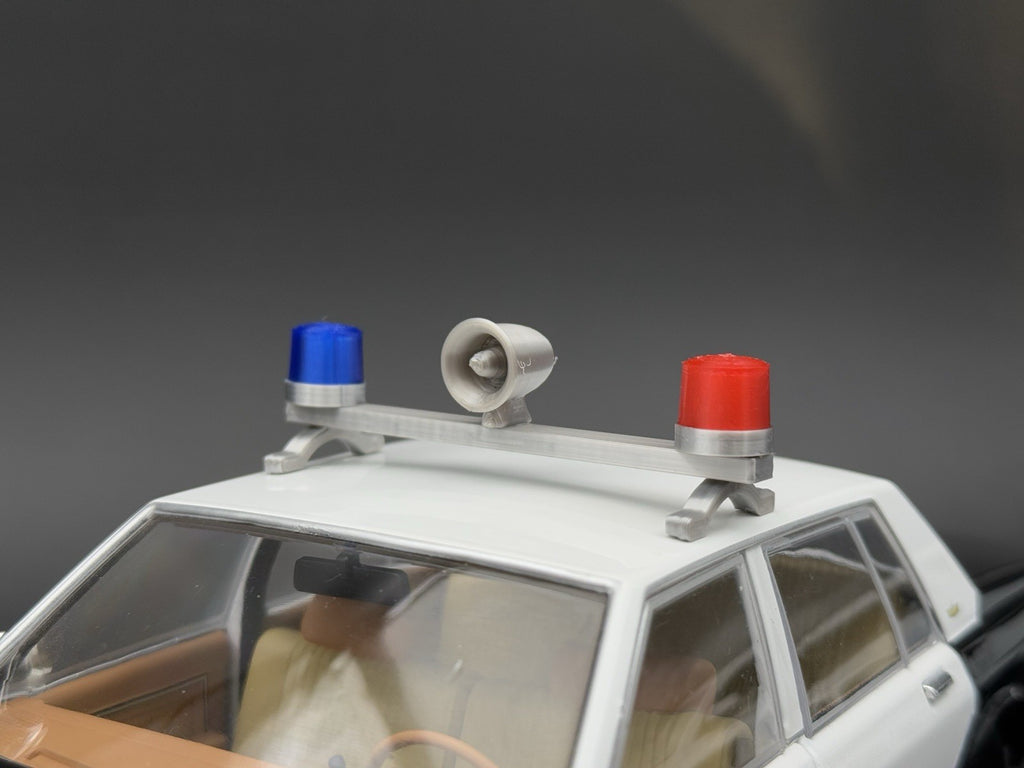 1/18 LED Ready Federal Twin Beacon Ray Blue Red Speaker Police Lightbar Visibar10