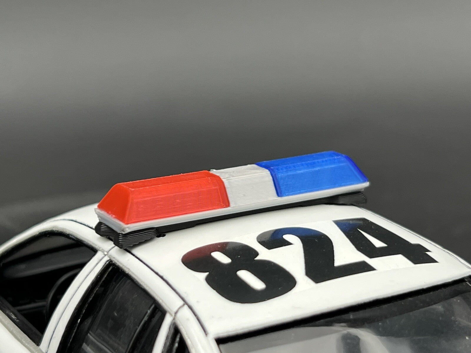 1/24 25 27 Blue Chrome Red Code 3 LP6000 Lightbar W Internal Lens Police Sheriff8