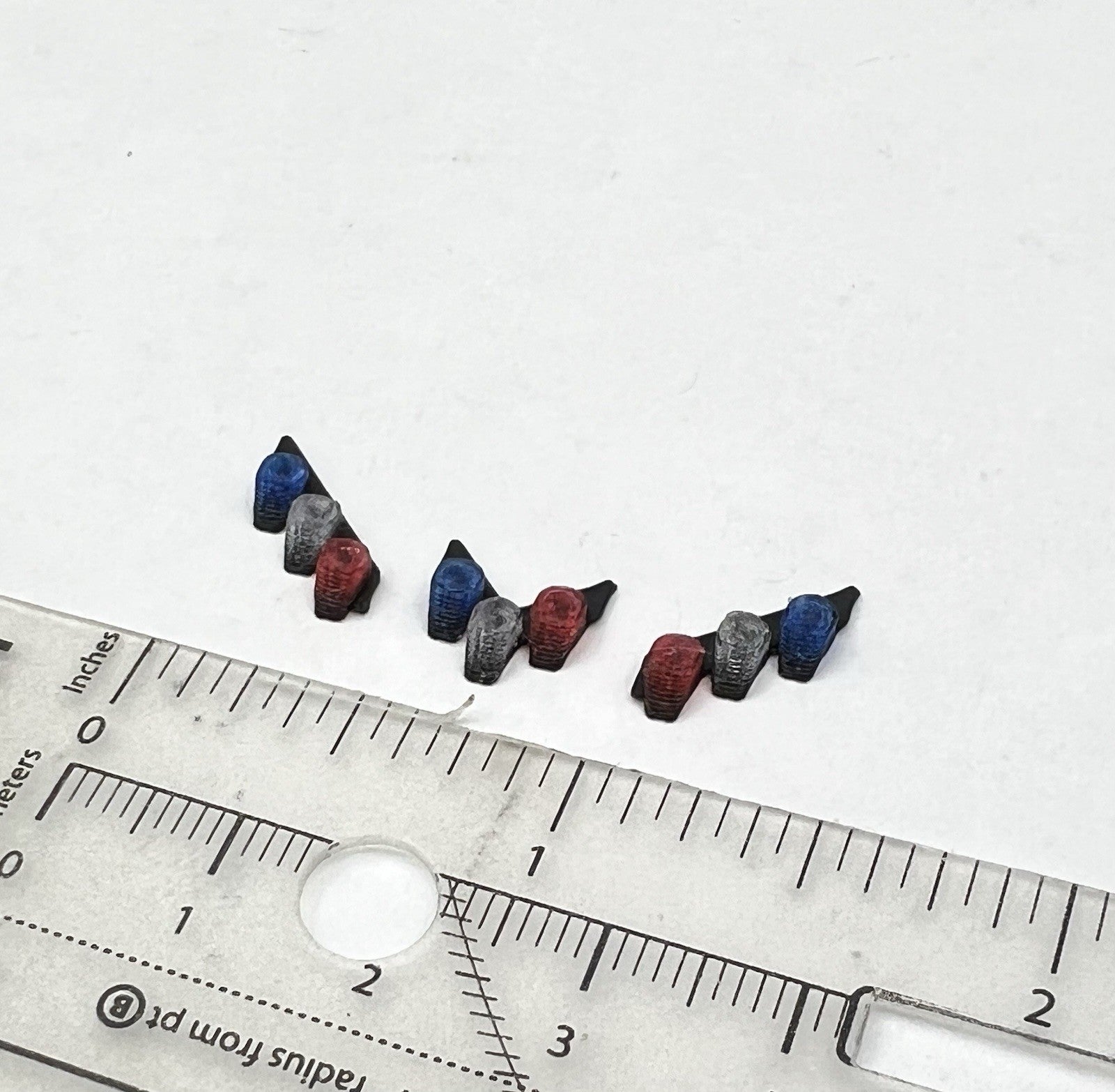 3 Pack 1/64 Blue Red Split Vector Lightbar Fire Truck Engine Police Code 32