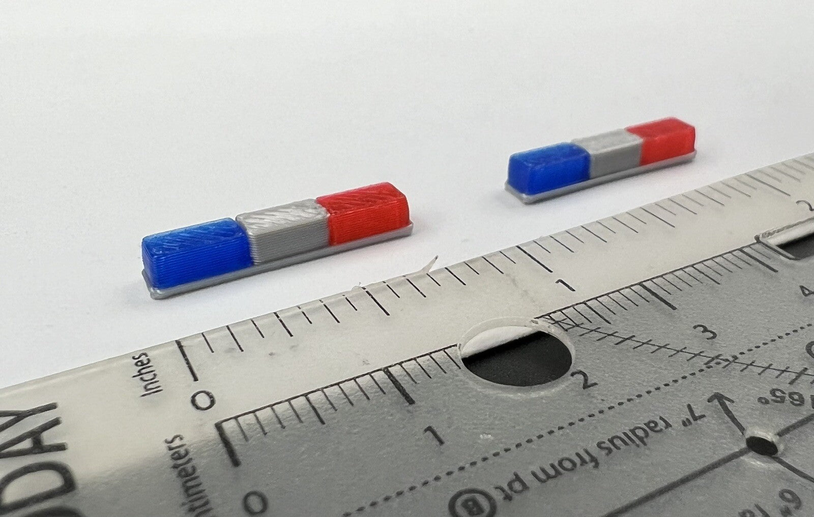 2 Pack 1/64 Blue Red Federal Signal Twinsonic Lightbar Greenlight Police Sheriff1