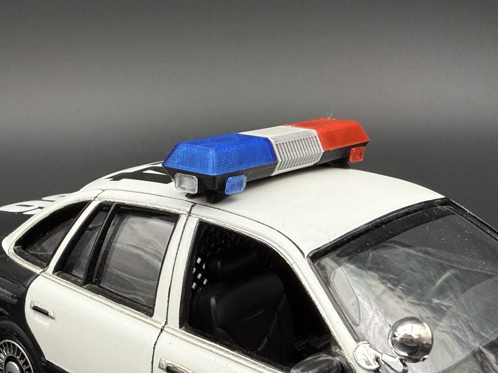 1/24 25 Scale Blue Red Chrome Streethawk Lightbar Police 24646