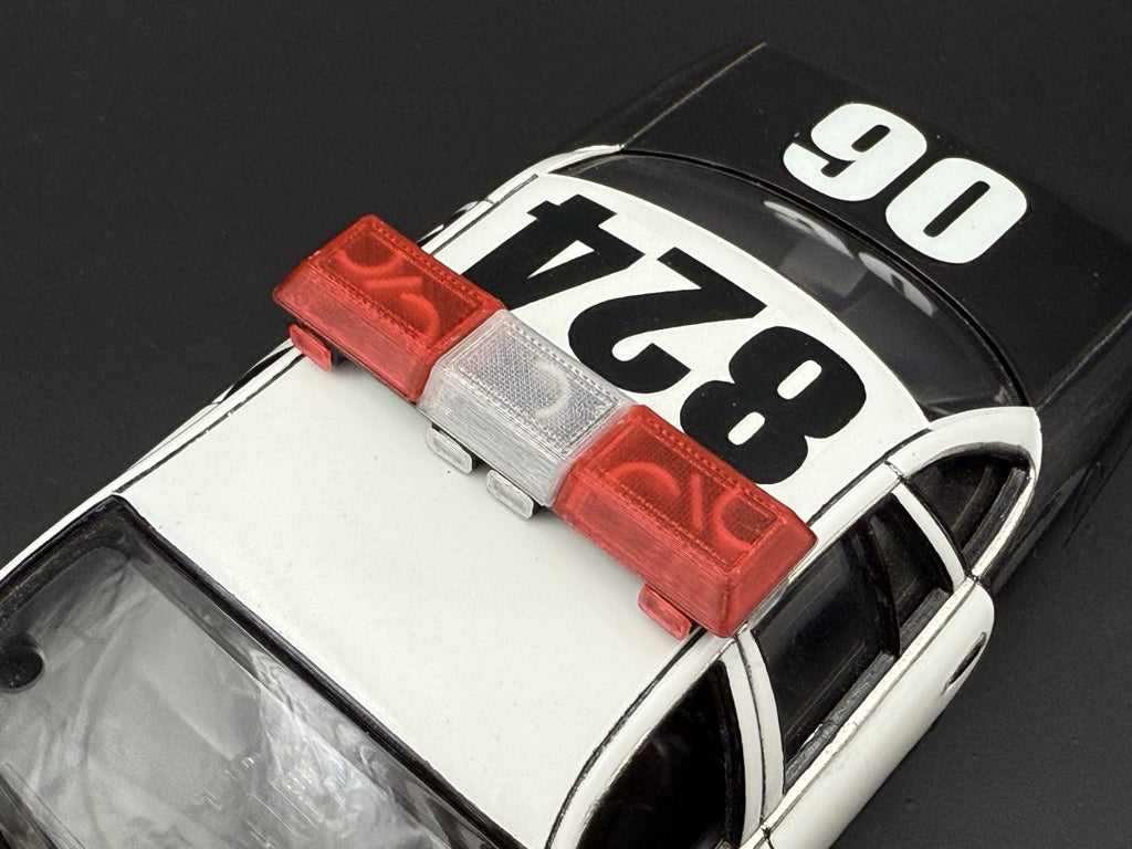 1/24 25 Scale Red Streethawk Lightbar New York Police Sheriff Fire 2464RClear2