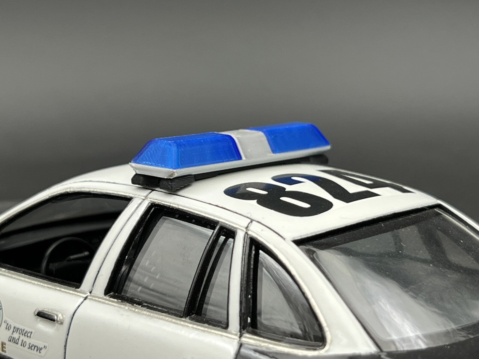 1/24 25 27 Blue Chrome Code 3 LP6000 Lightbar W/ Internal Lens Police Sheriff4