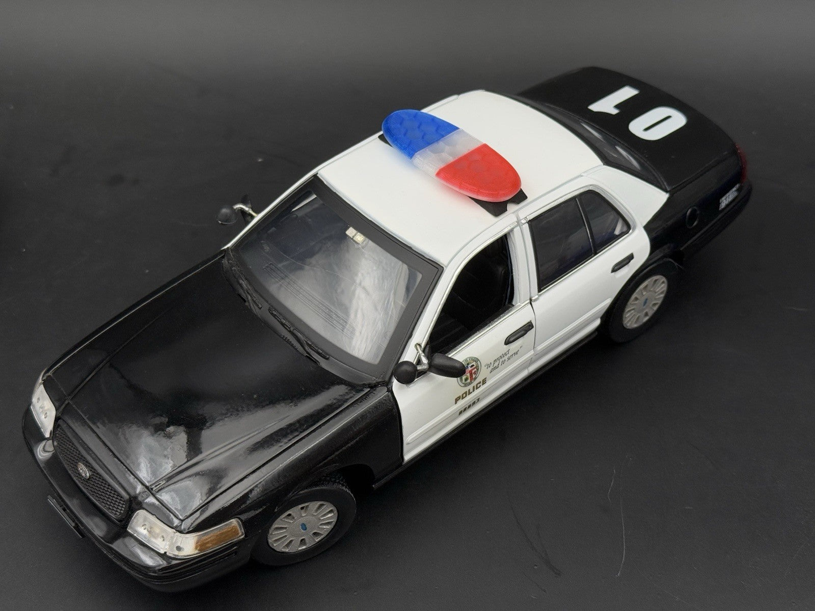 1/18 Scale Model LED Compatible Blue Red Federal Arjent Lightbar Police 1804BR5
