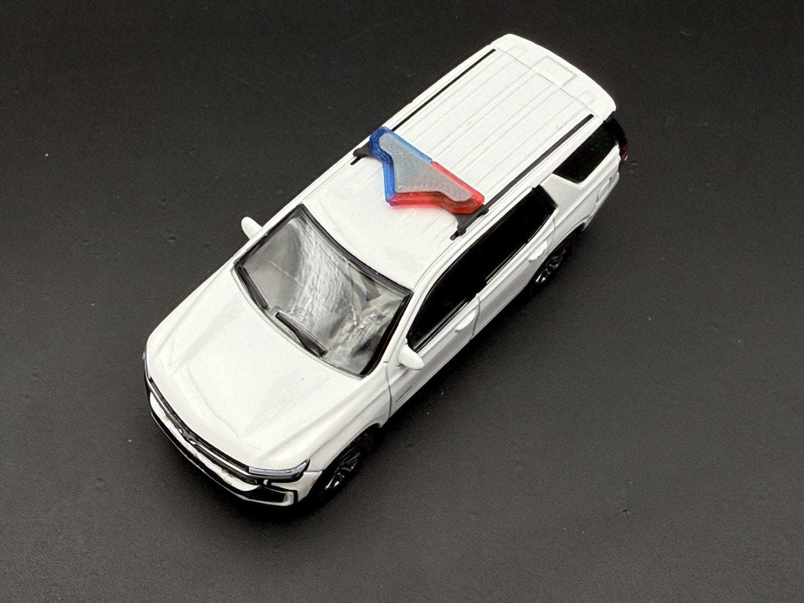 2-Pack 1/64 Scale Model Federal Valor Blue Red Lightbar Police Car 6401BR7
