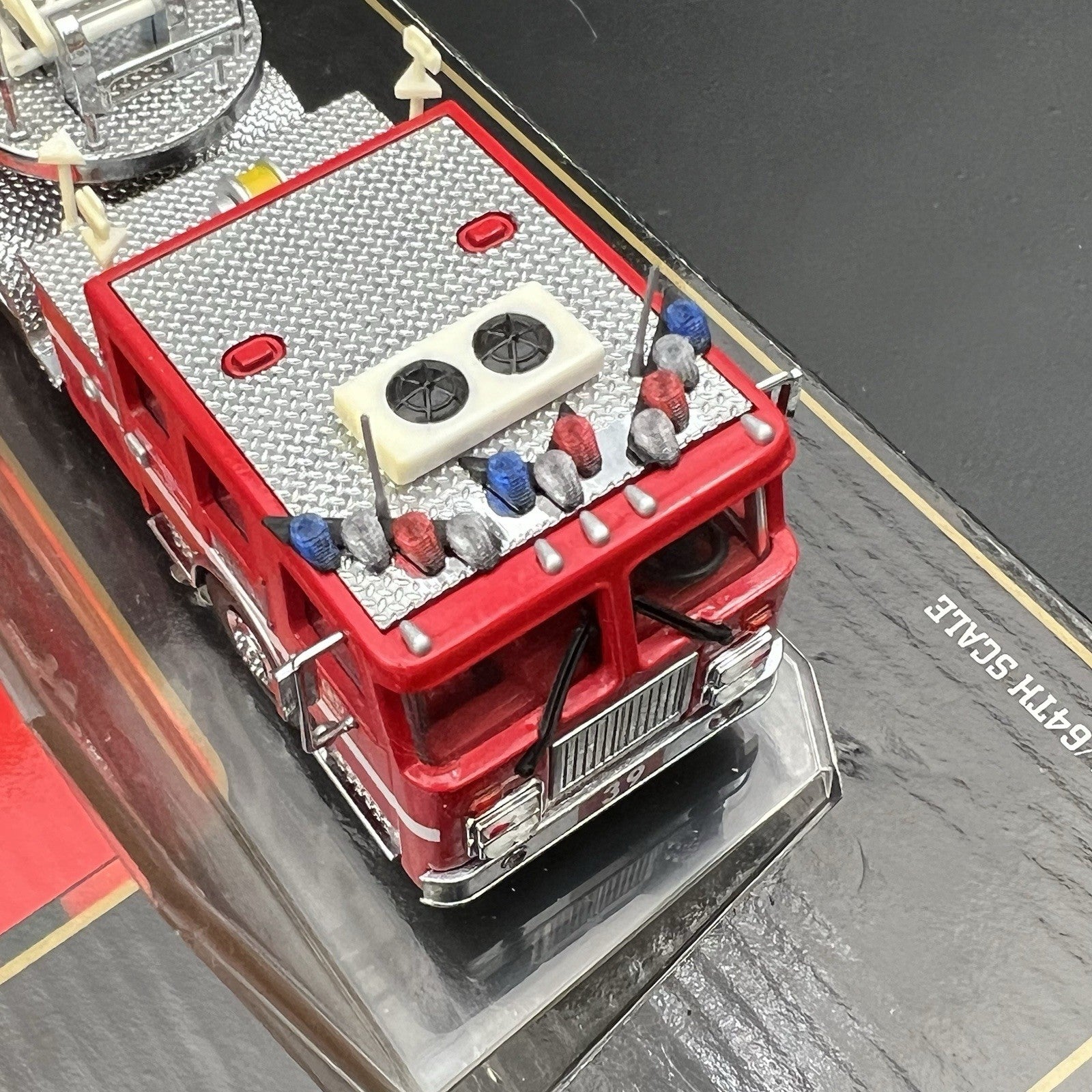 3 Pack 1/64 Blue Red Split Vector Lightbar Fire Truck Engine Police Code 36