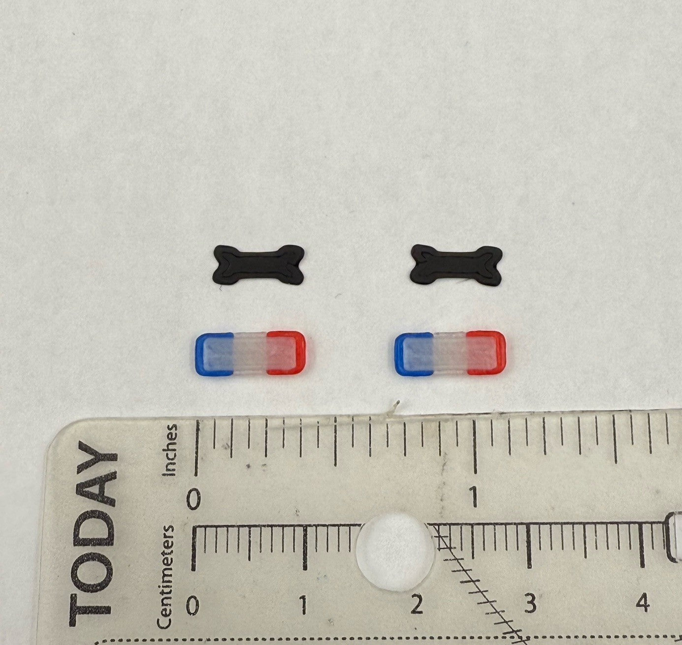 2 Pack 1/64 Mini Whelen Edge Blue Clear Red Lightbar Gray Top Police Fire EMS1