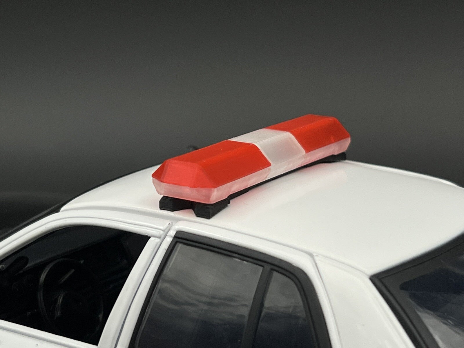 1/18 Scale Clear Red Code 3 MX7000 Lightbar W/ Internal Lens Police Sheriff Fire6