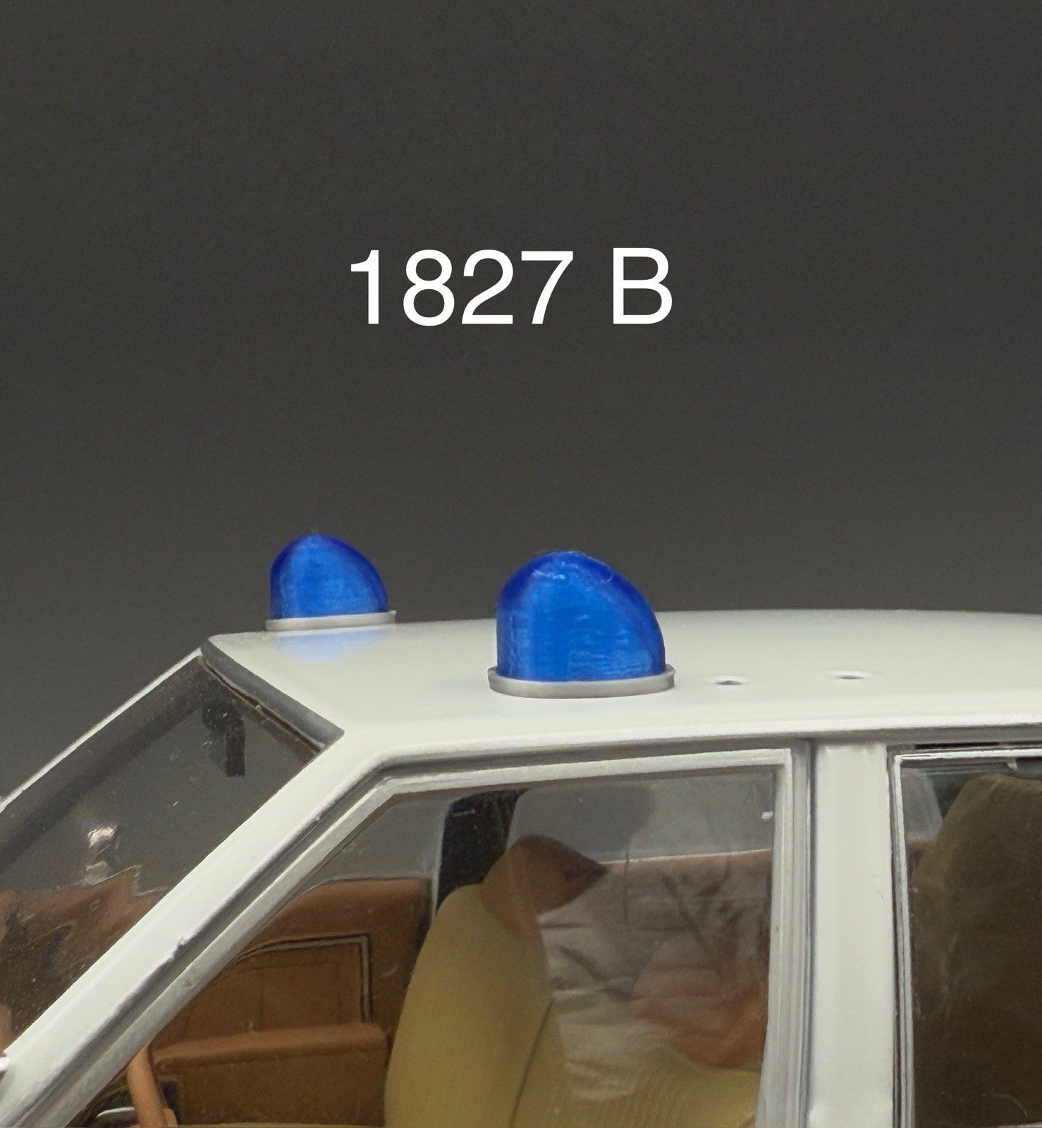 2 Pack 1/18 LED Ready Blue Fire Ball Teardrop Beacon Kojak Police 1827B0