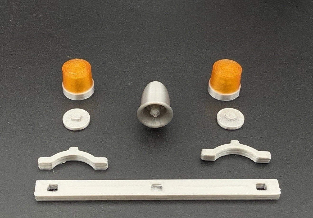 1/24 25 Scale Model Amber Twin Beacon Ray Speaker Police Lightbar Visibar 2461A1
