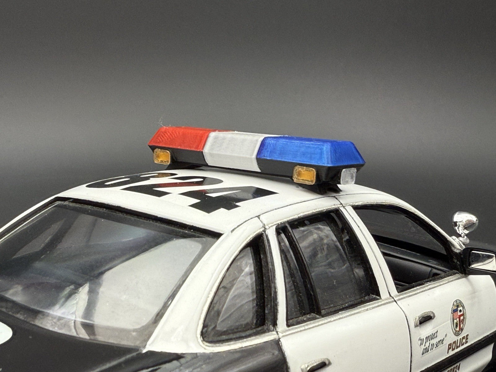 1/18 Scale Blue Red Chrome Streethawk Lightbar Police 1859 BR9