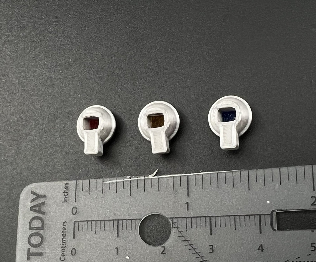 3-Pack 1/18 Scale LED Ready Blue Red Amber PAR Round Deck Light CHP Style 18402