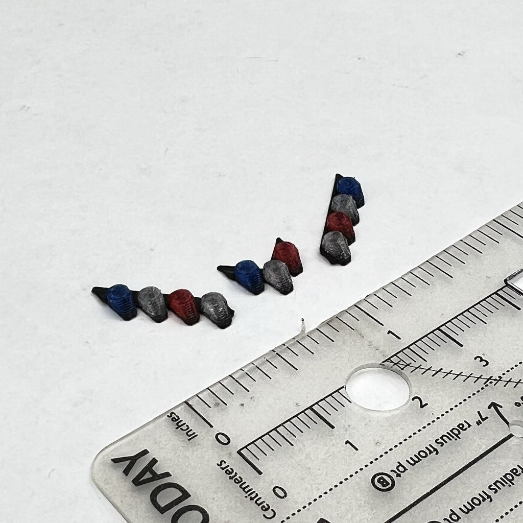 3 Pack 1/64 Blue Red Split Vector Lightbar Fire Truck Engine Police Code 32