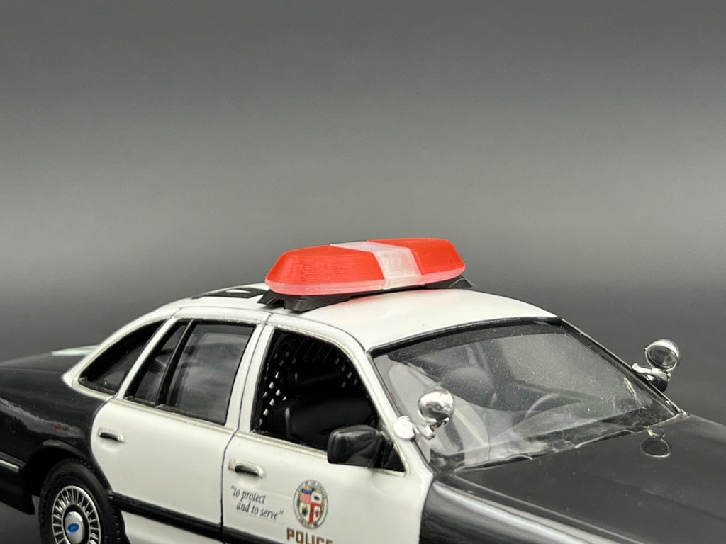 1/24 25 Clear Red Federal Signal Vista Lightbar Fire State Police Sheriff EMS5