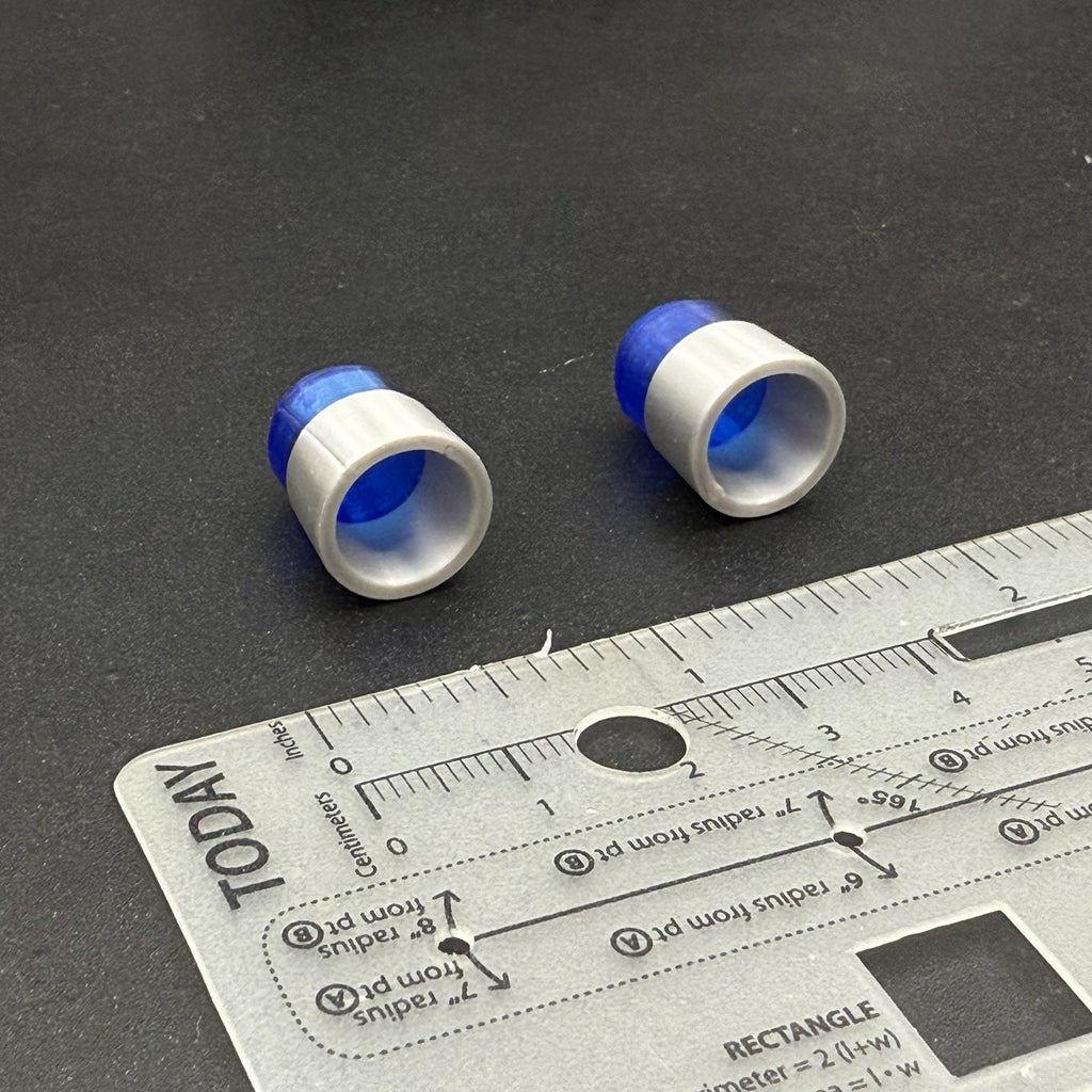 2 Pack 1/18 LED Compatible Blue Beacon Ray Lightbar Police Fire Sheriff1