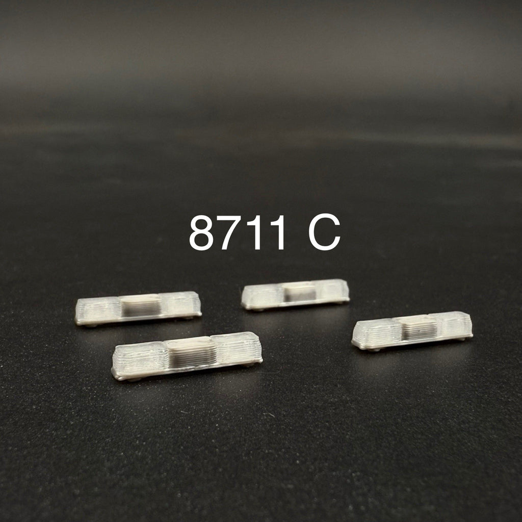 4 Pack 1/87 HO Clear Twinsonic Lightbar Police Sheriff State Highway Patrol Fire0