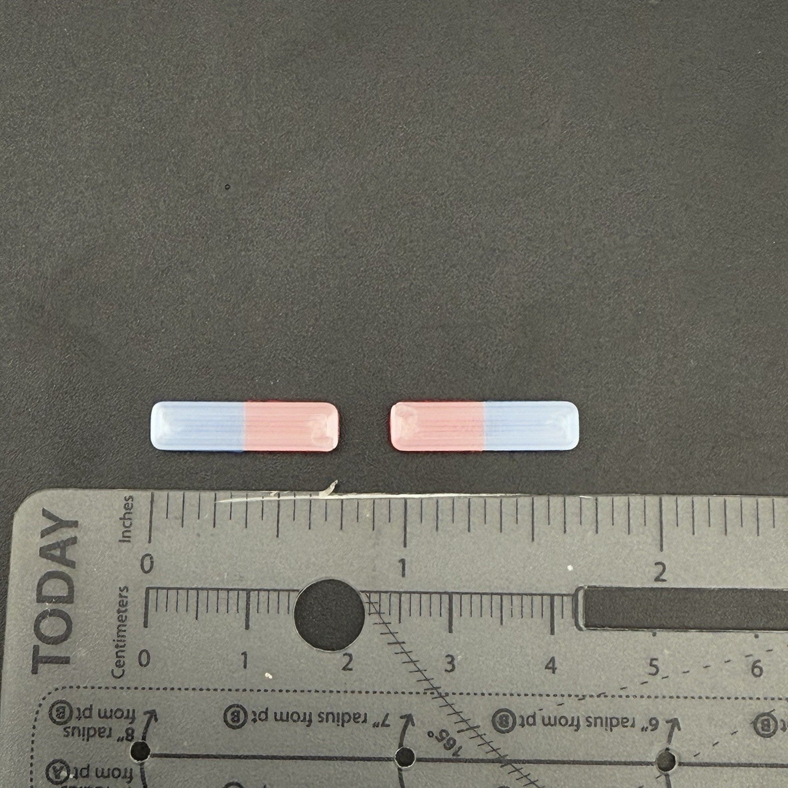 2-Pack 1/64 Scale Model Silver Top Blue Red LED Style Whelen Lightbar 6402BRS2