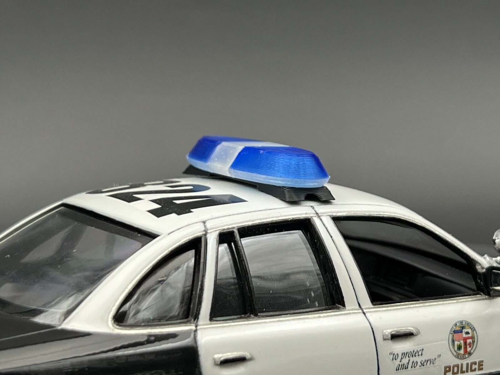 1/24 25 Blue Clear Federal Signal Vista Lightbar Kentucky State Police Sheriff6