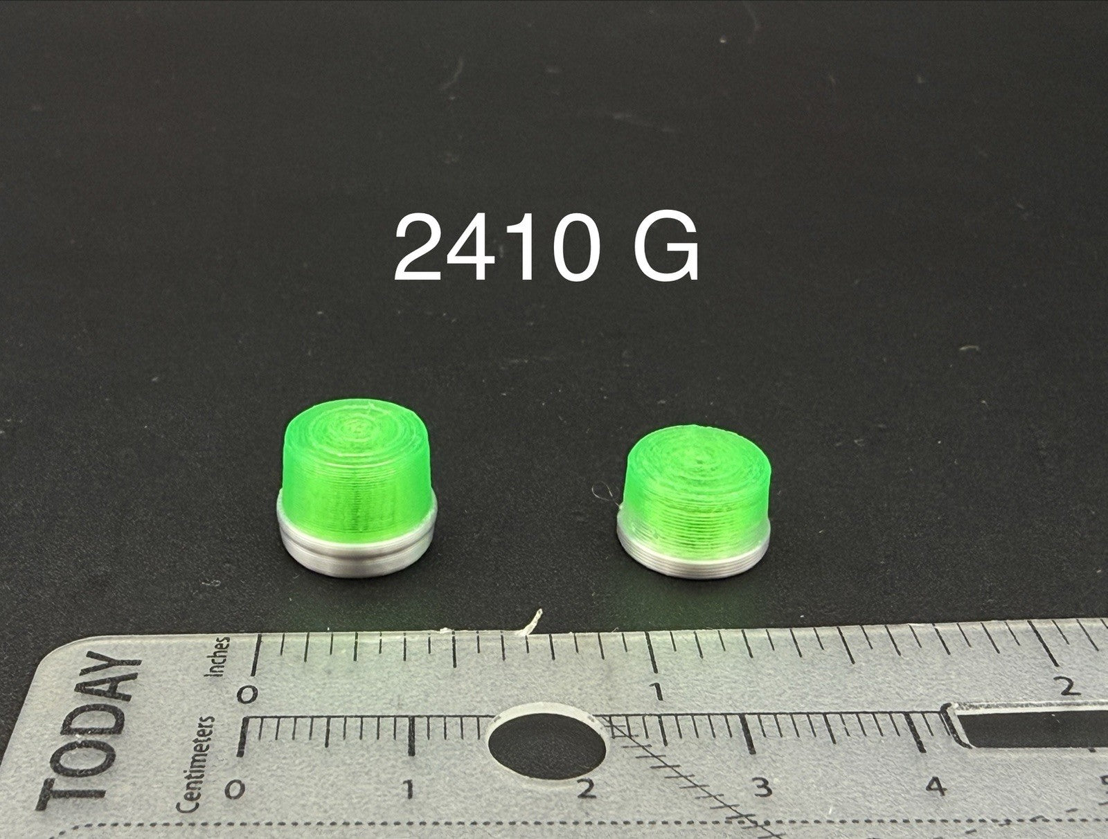 2-Pack 1/24 25 Scale Model LED Compatible Green Beacon Lightbar 2410G0