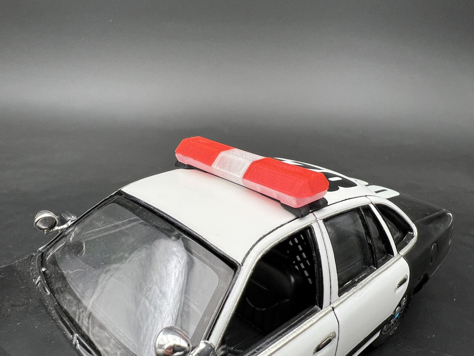 1/24 25 Scale Clear Red Code 3 MX7000 Lightbar Internal Lens Police Sheriff Fire9