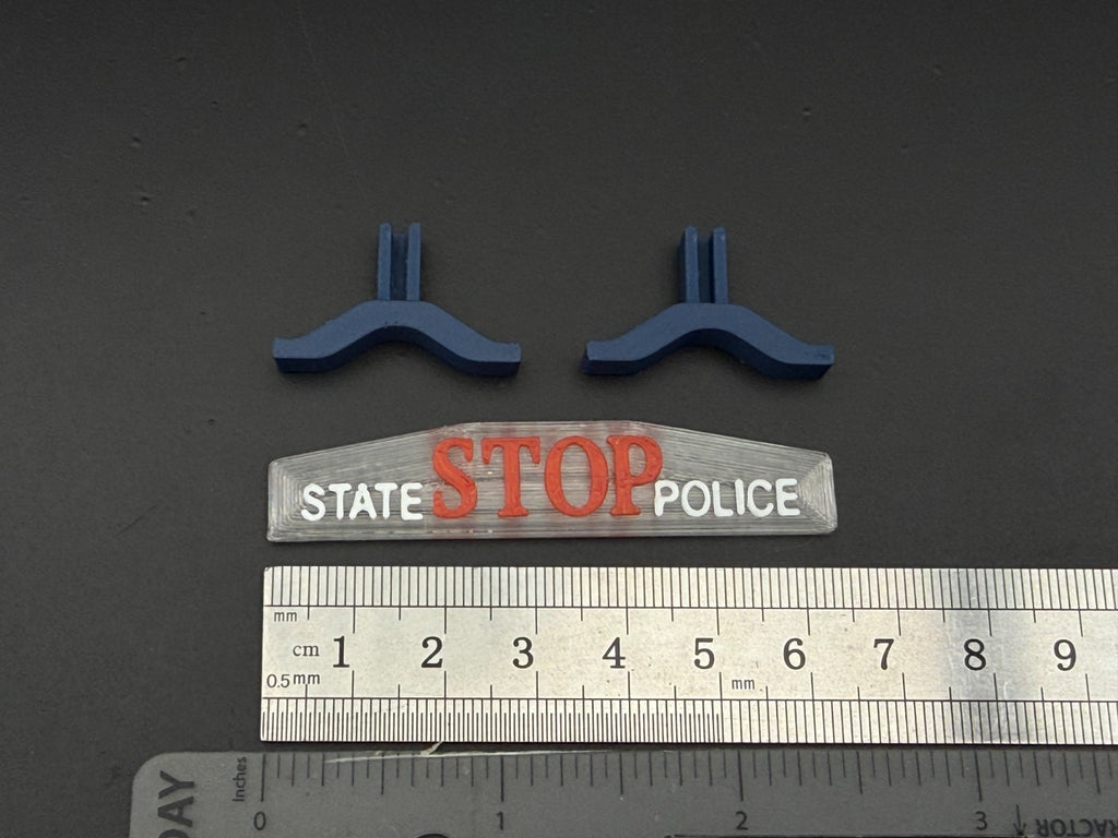 1/10 12 Scale Model Michigan State Police Hood Stop Sign 1005C2