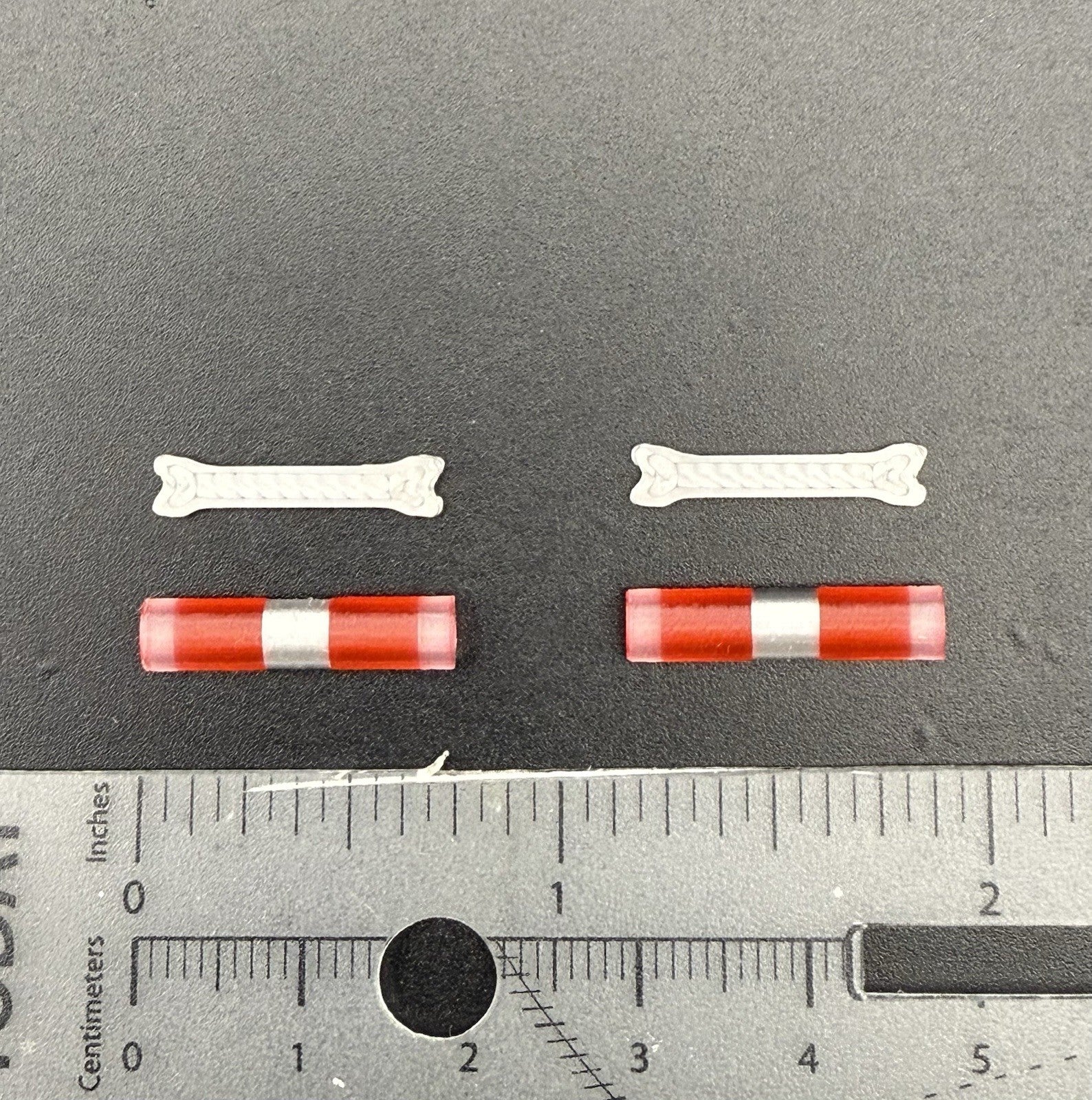 2 Pack 1/64 Clear Red Chrome NYSP Aerodynic Lightbar New York State Police1
