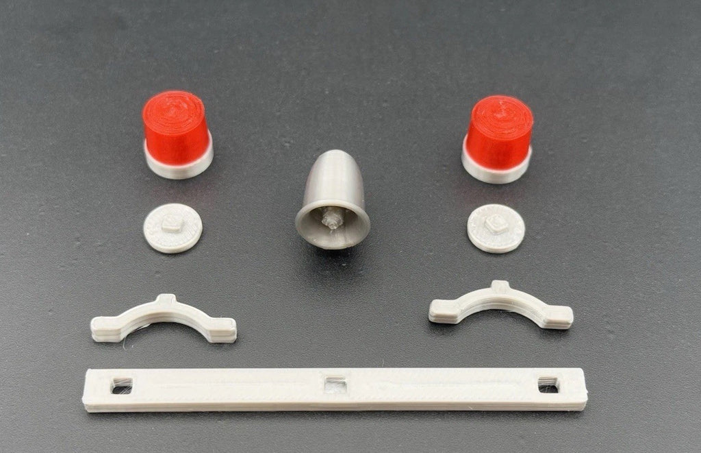 1/24 25 Scale Model Federal Red Twin Beacon Ray Police Lightbar Visibar 2461R1