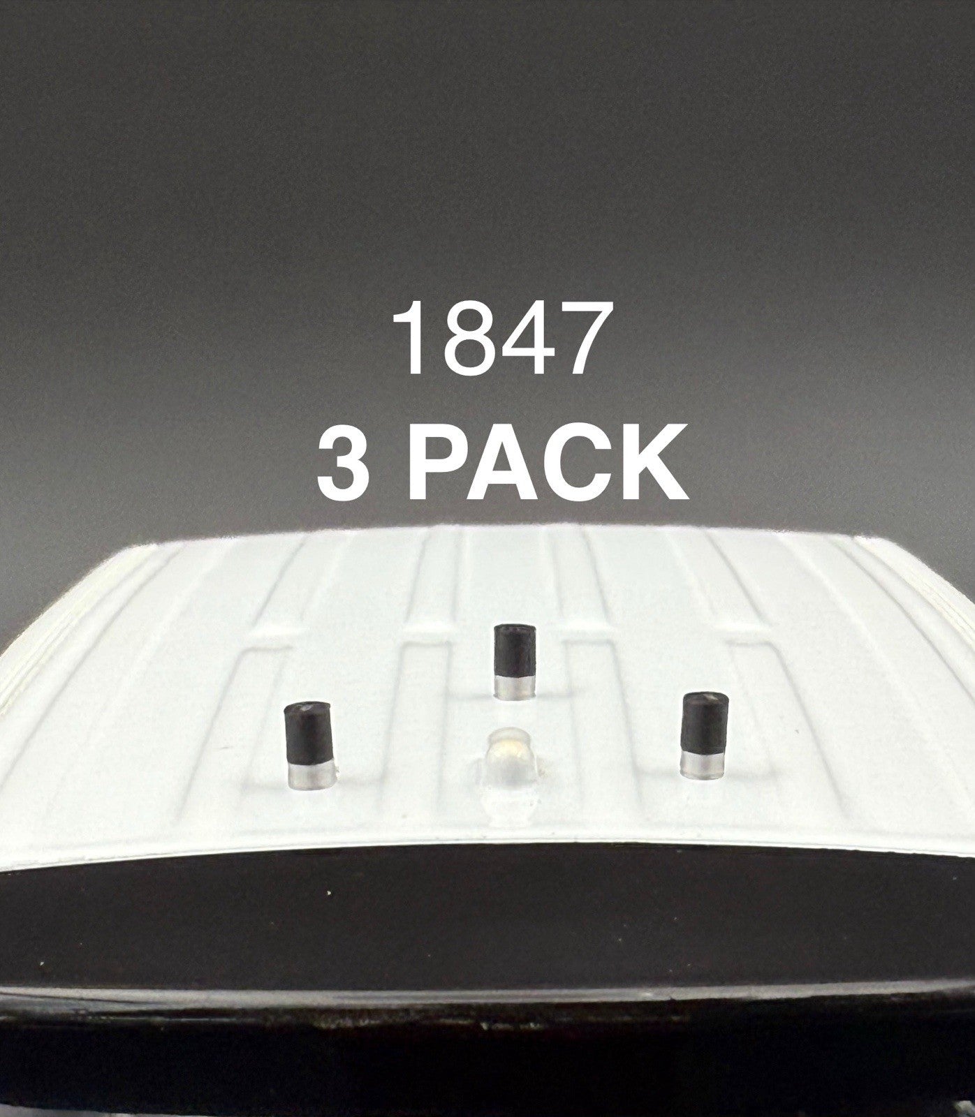 3 Pack 1/18 Black Silver Low Profile Stubby Antenna Scale Model Police Fire1