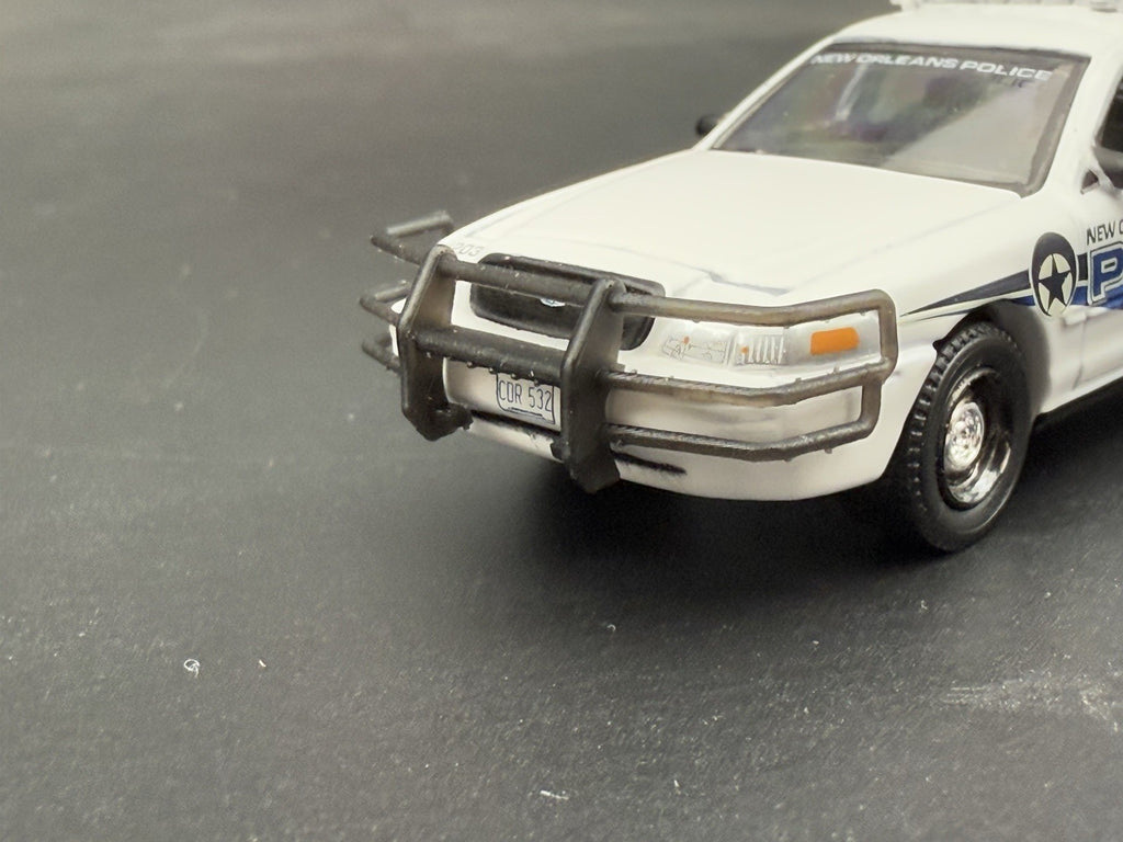 2 PACK 1/64 Scale Go Rhino Wrap Around Push Bumper Pushbar For Crown Vic Police8