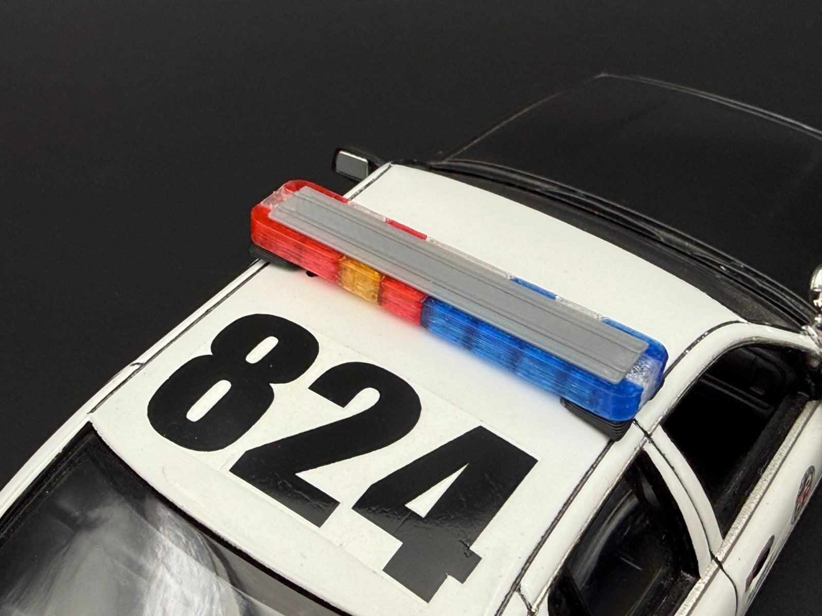 1/24 Scale Model LED Ready Whelen Edge Lightbar Blue Red Amber Police 2408BR55