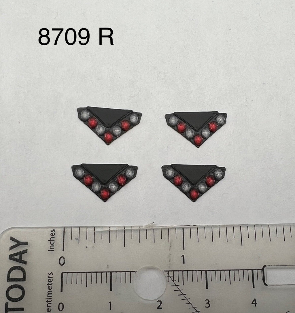 4 Pack 1/87 HO Scale Red NYPD Federal Signal Vision SLR Lightbar Police Fire EMS0