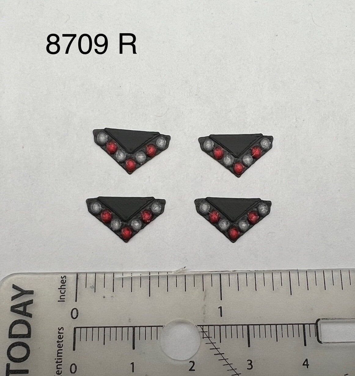 4 Pack 1/87 HO Scale Red NYPD Federal Signal Vision SLR Lightbar Police Fire EMS0