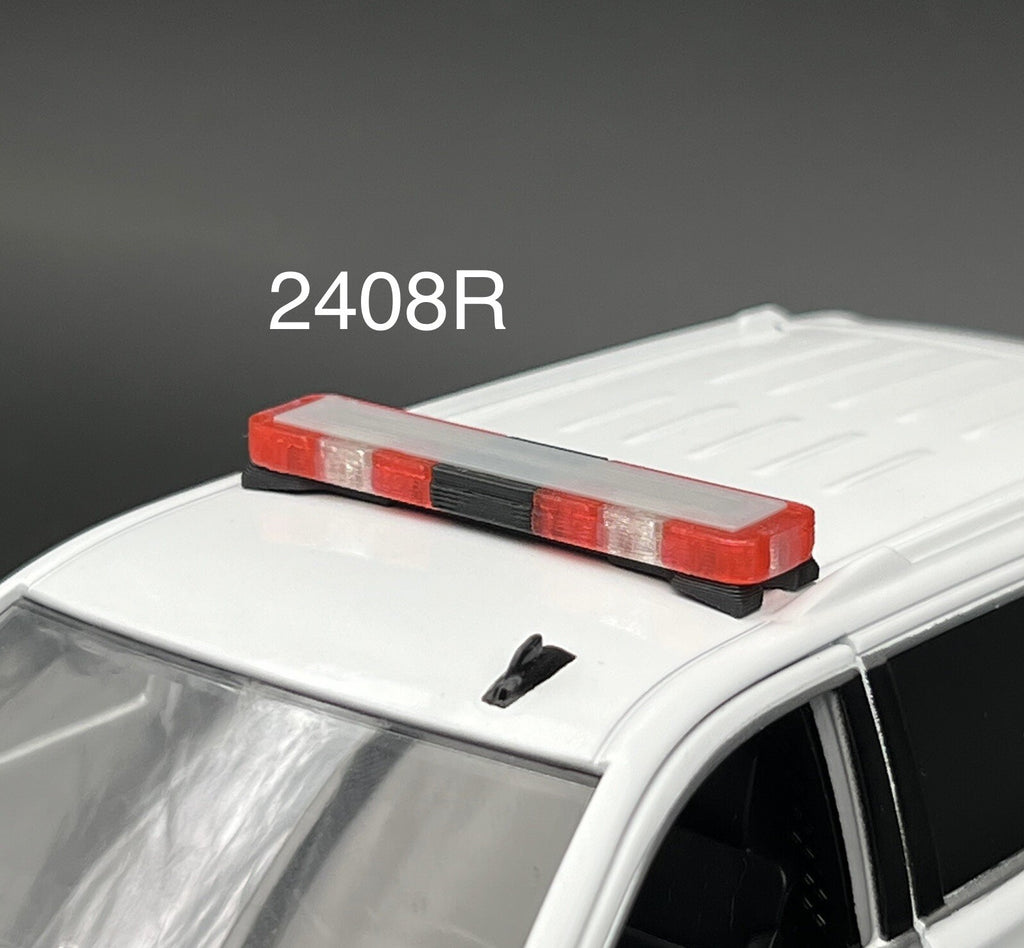 1/24 25 27 LED Ready Whelen Edge Lightbar Red Highway Patrol State Police Fire0