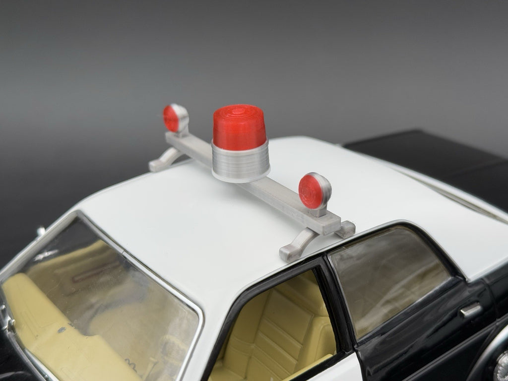 1/24 25 Scale Model Visibar CJ 184 284 Red Beacon Lollipop Police Light 2456RRR11