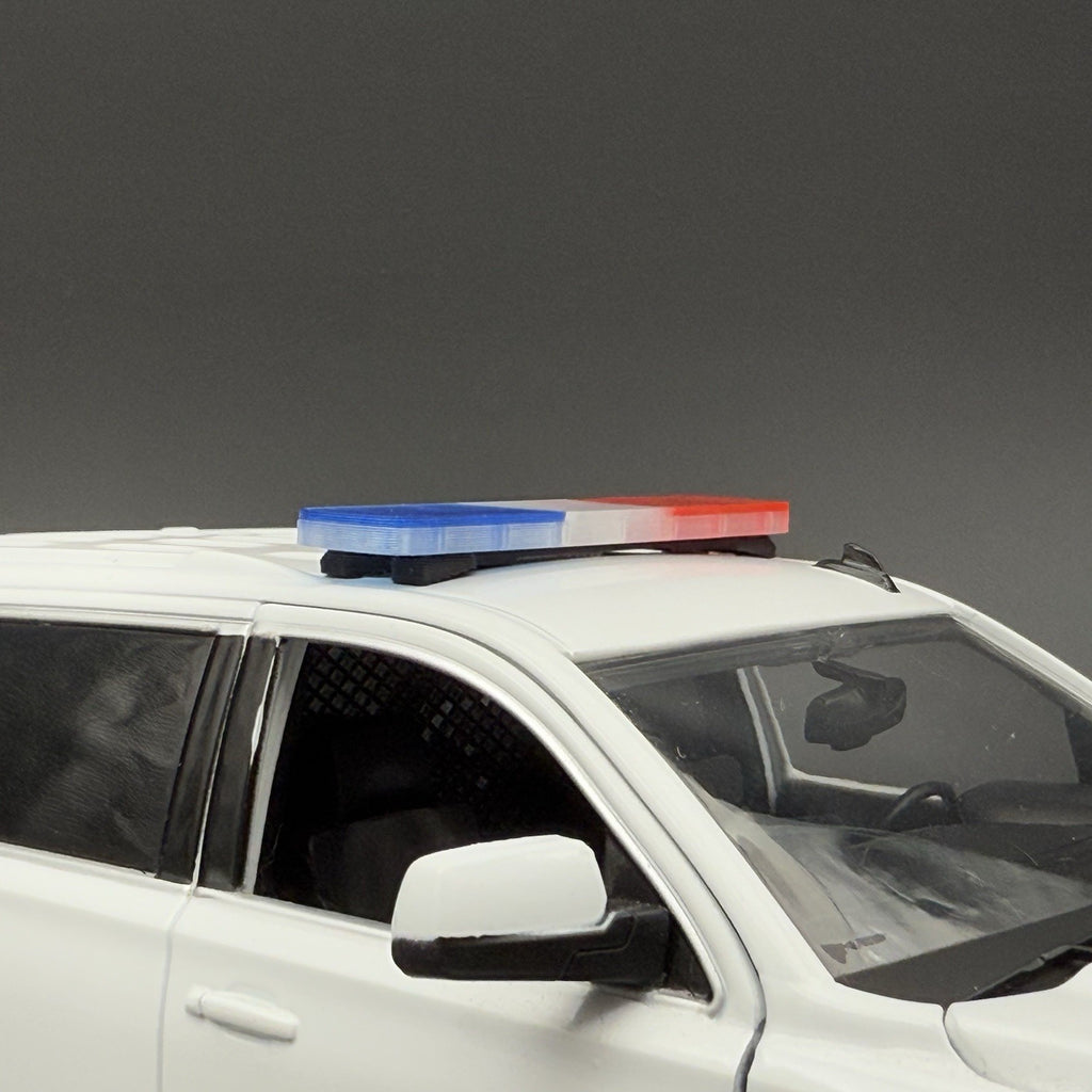 1/24 Scale LED Compatible Tahoe Width XL Legend Lightbar Red Clear Police 2430RC7