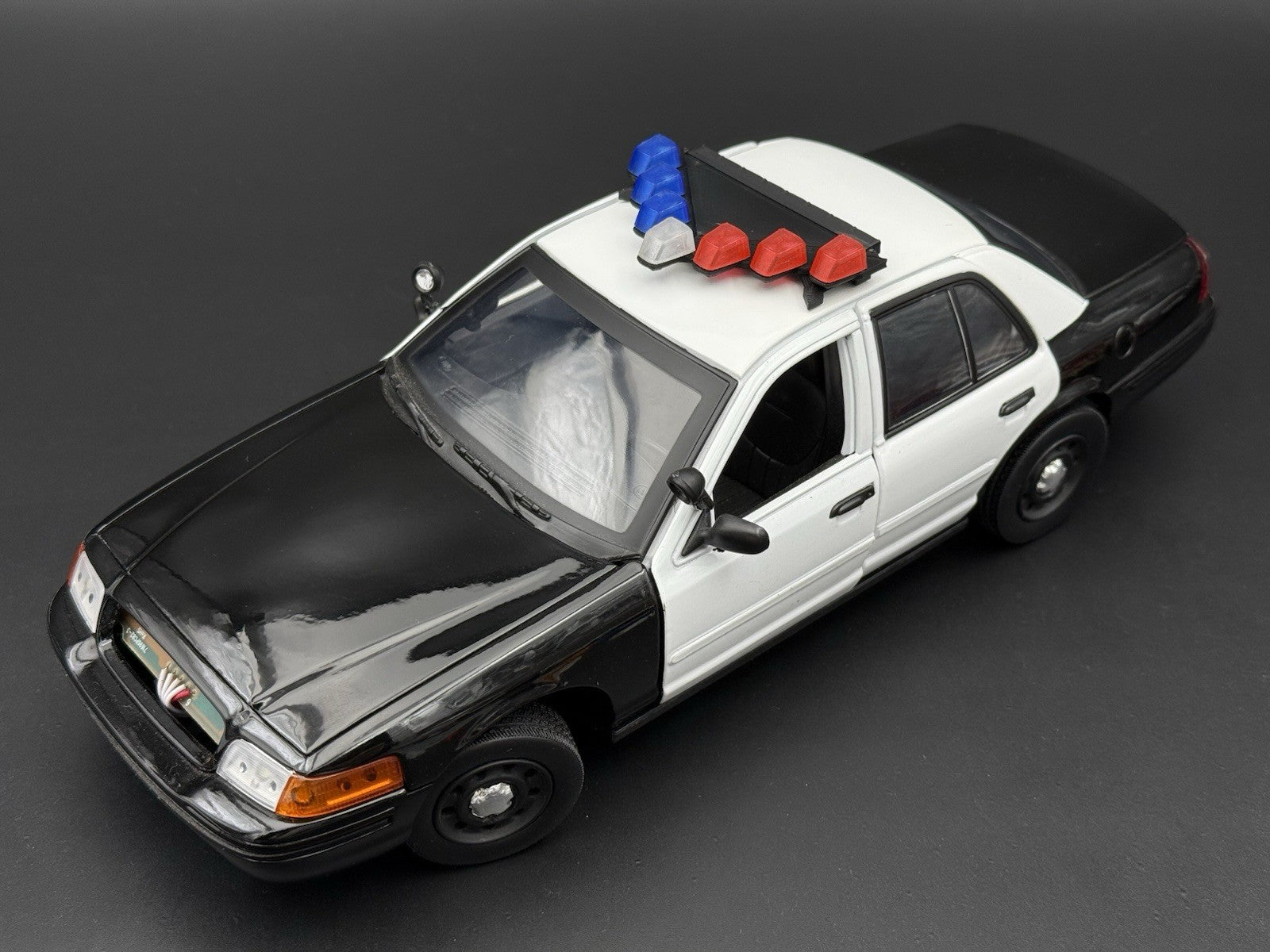 1/18 LED Ready Blue Red Federal Signal Vector Vision Lightbar Police Car BR24