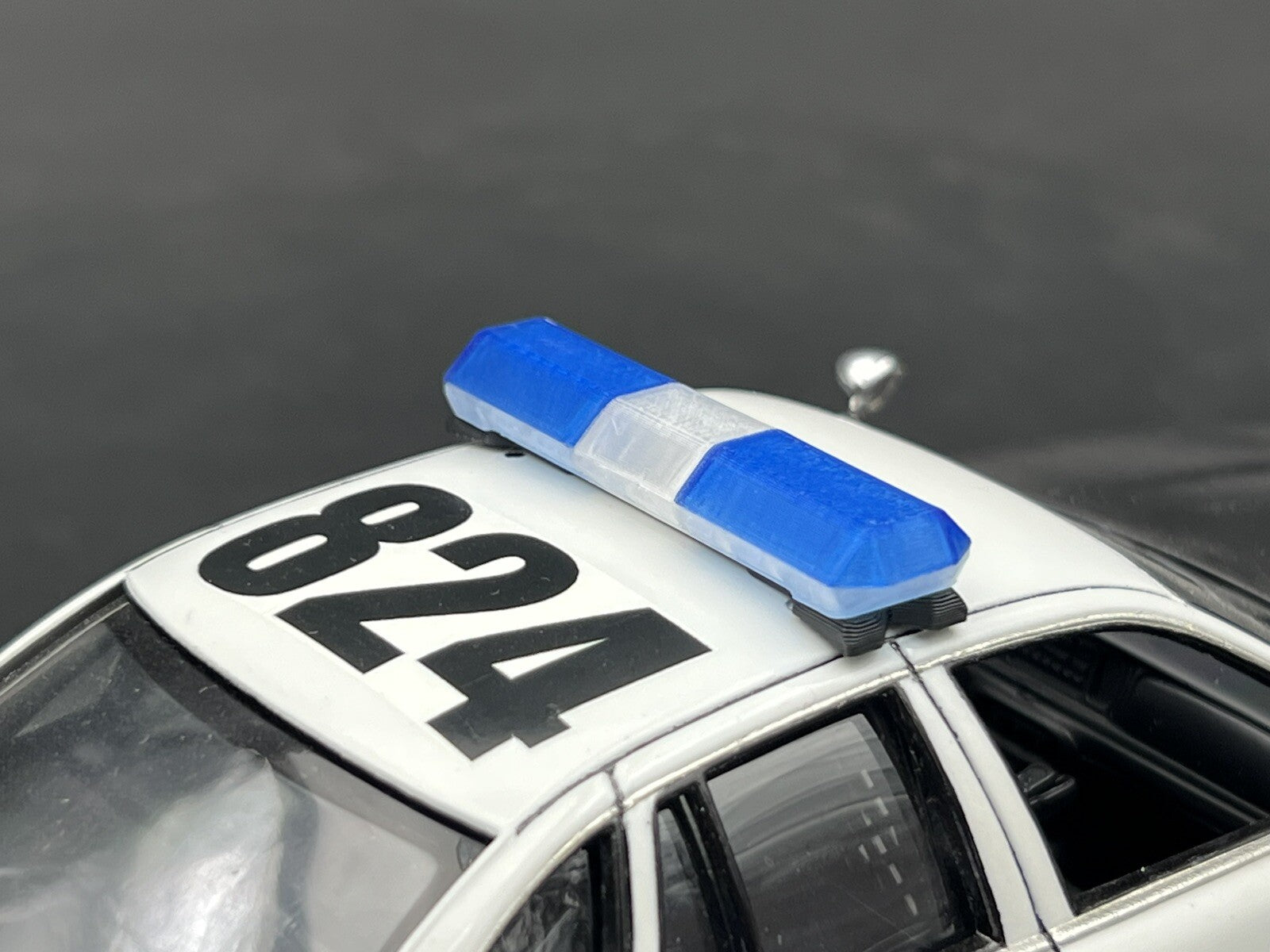 1/24 25 Scale Clear Blue Code 3 MX7000 Lightbar W Internal Lens Police Sheriff4