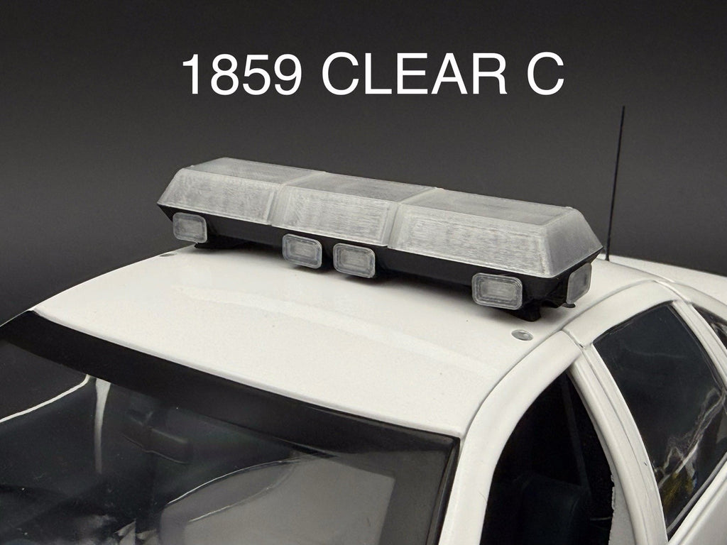1/18 Scale Model Clear Streethawk Lightbar Police 1859ClearC0