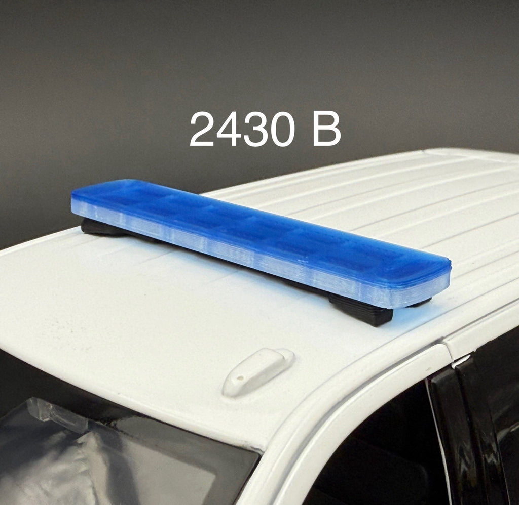 1/24 25 27 LED Compatible Tahoe Width XL Legend Lightbar Blue Clear Police 2430B0