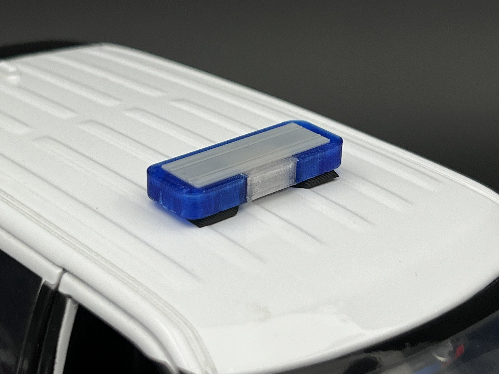 1/18 Mini Whelen Edge Lightbar Blue Gray Top Cover Honolulu Police Sheriff Fire8