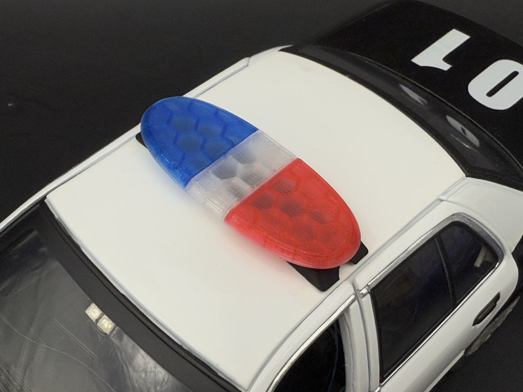 1/18 Scale Model LED Compatible Blue Red Federal Arjent Lightbar Police 1804BR4