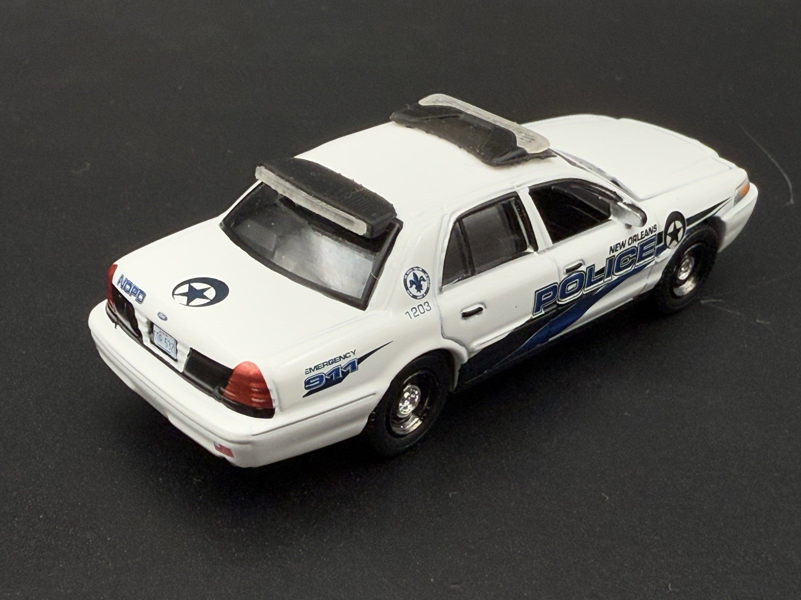 1/64 Front & Back Whelen Fast Trax Lightbars Police Greenlight Crown Victoria7