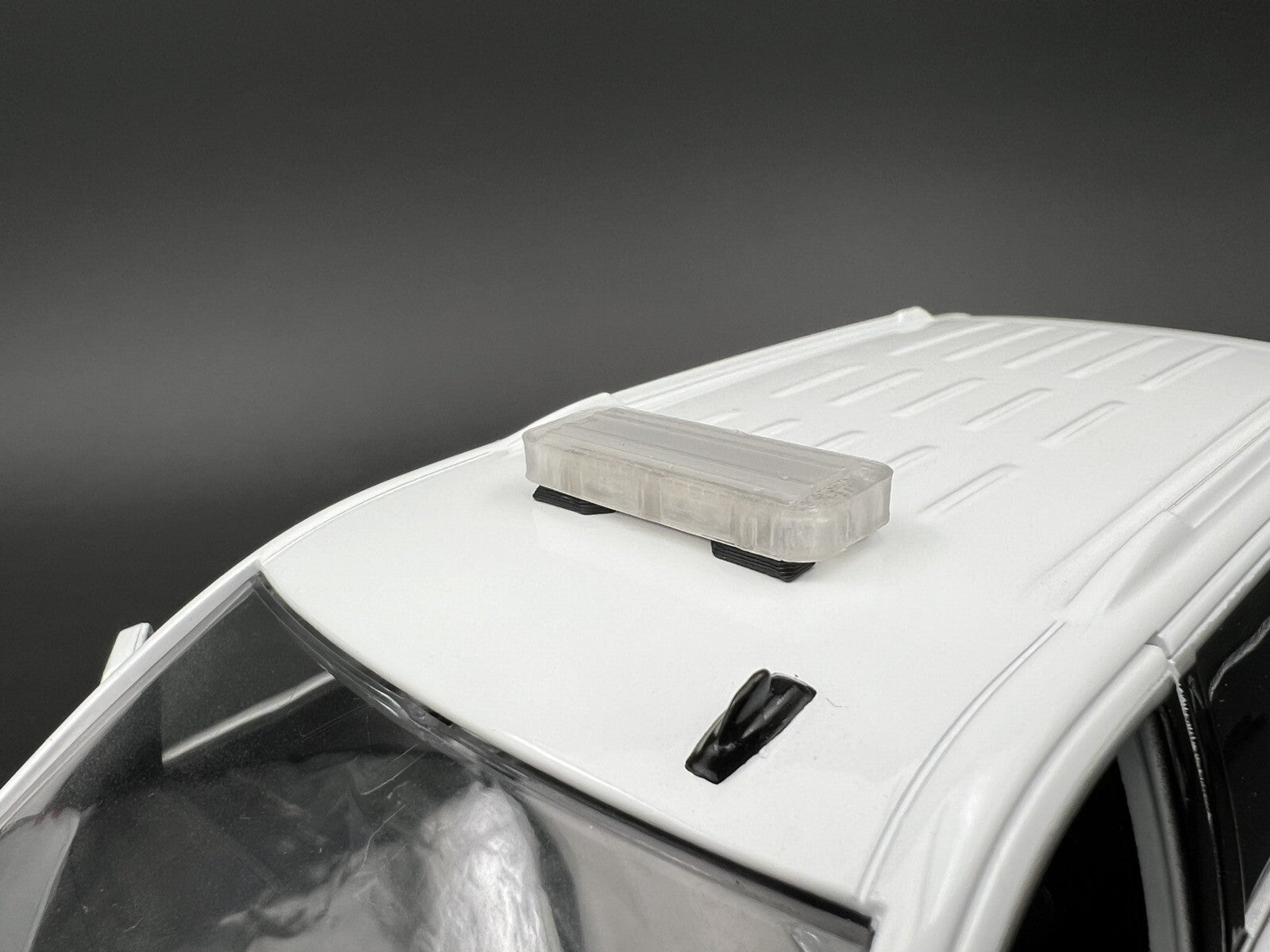 2 Pack 1/24 25 Mini Whelen Edge Lightbar Gray Top Cover Police Sheriff Fire3