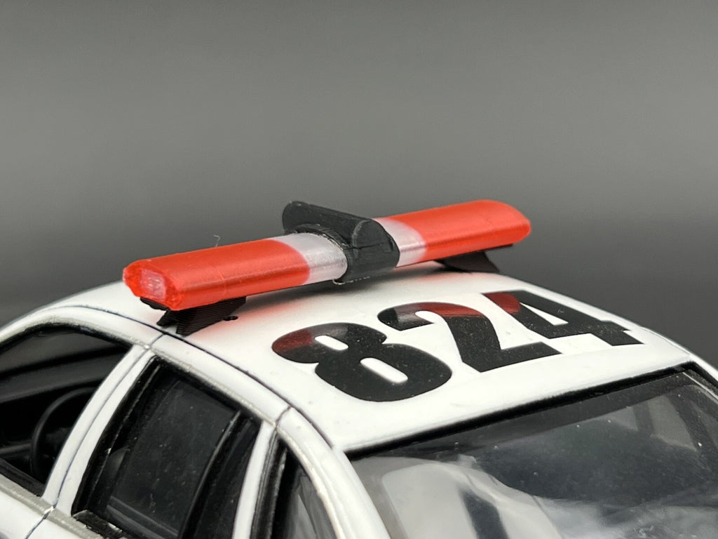 1/24 25 LED Ready Jetsonic Lightbar Red Clear Sheriff Highway Patrol Police Fire3
