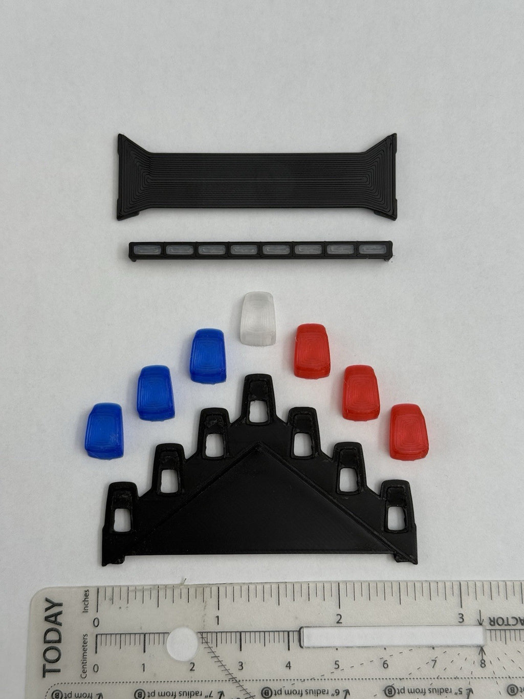 1/18 LED Ready Blue Red Federal Signal Vector Vision Lightbar Police Car BR21