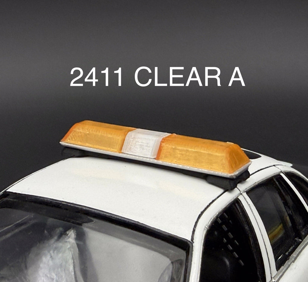 1/24 1/25 Scale Model Amber Clear Code 3 LP6000 Lightbar Tow Security 2411ClearA0