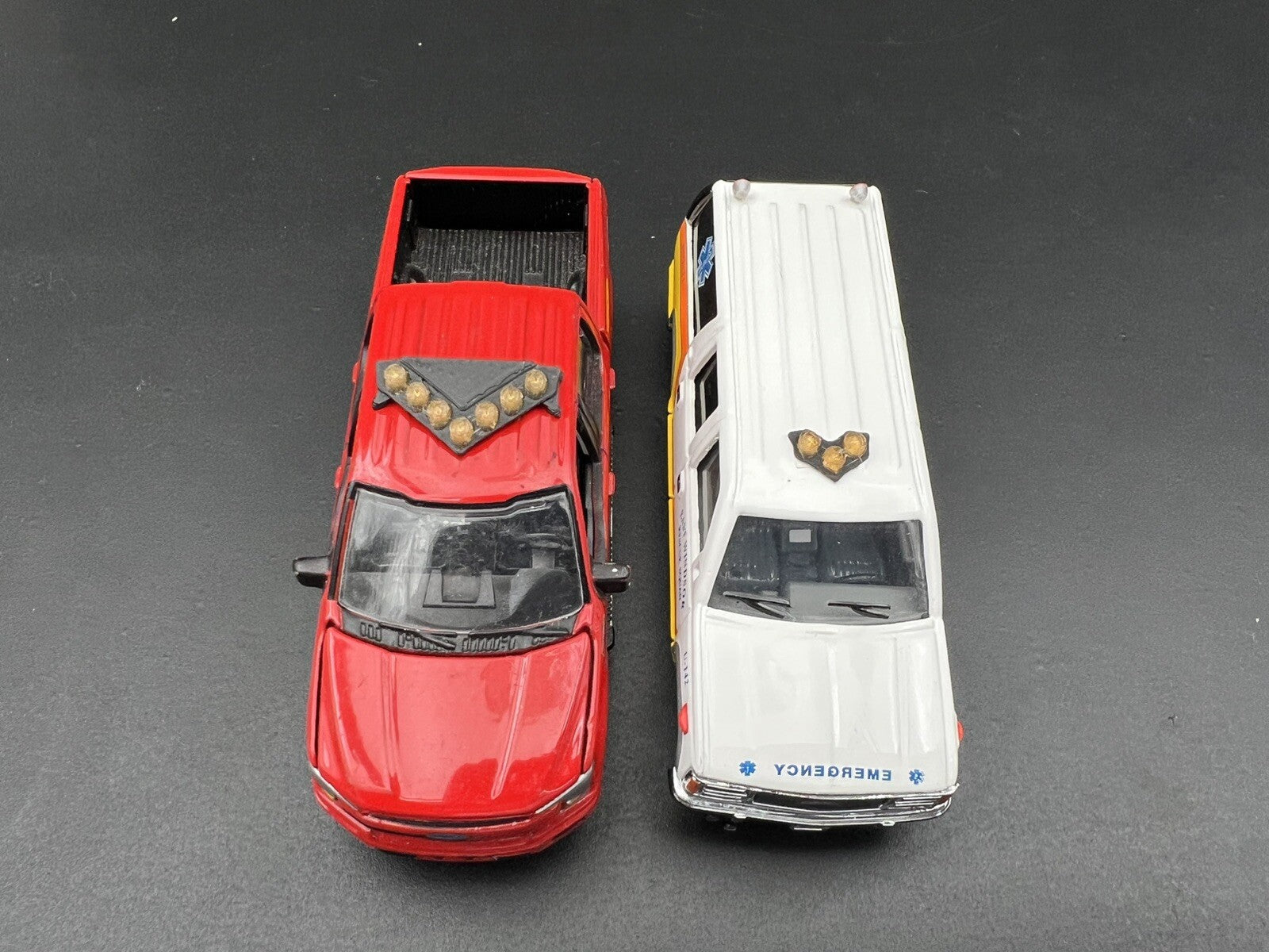 2 Pack 1/64 Federal Signal Vector Vision SLR Amber Lightbar For Greenlight4