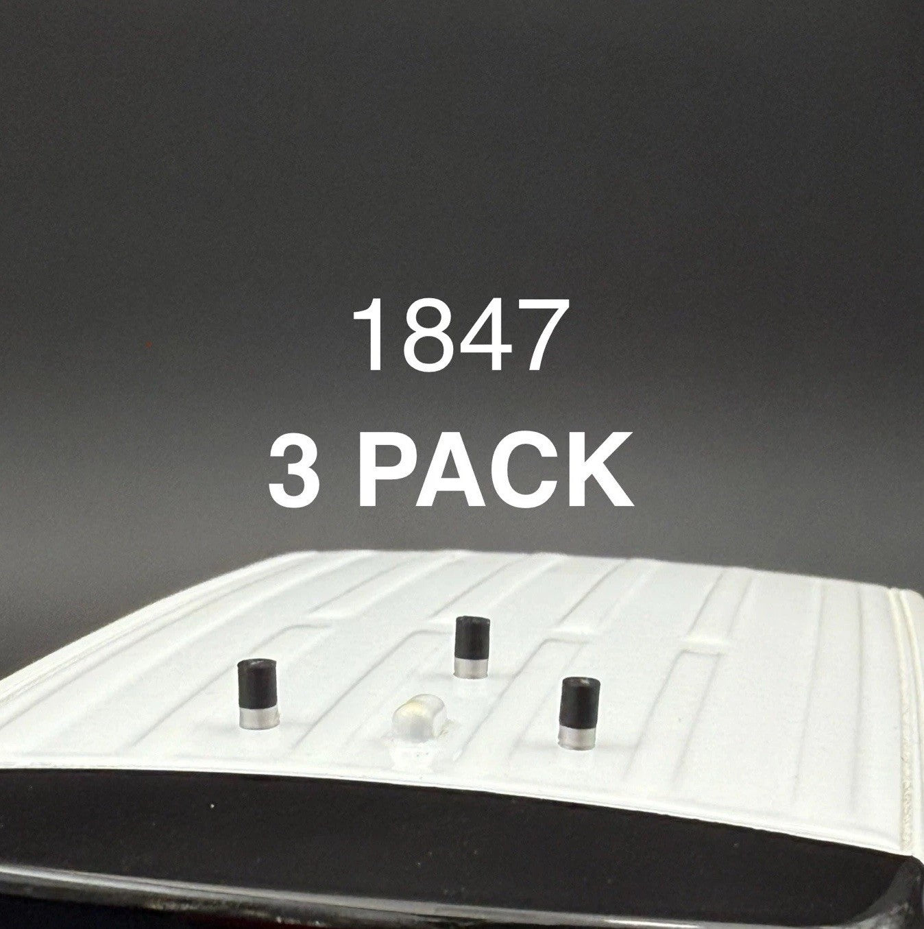 3 Pack 1/18 Black Silver Low Profile Stubby Antenna Scale Model Police Fire0